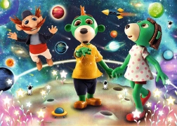 Glitzerndes Puzzle Treflíci: Unter den Sternen