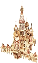 Woodcraft Holz-3D-Puzzle Basilius-Kathedrale – natur