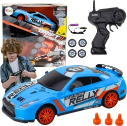 RC Sportauto 1:24 blau mit auswechselbaren Rädern