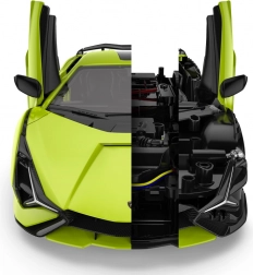 Lamborghini Sian grünes Modell 1:18 von Rastar - ferngesteuertes Auto mit Bodykit