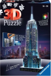 RAVENSBURGER Leuchtendes 3D-Puzzle Empire State Building – Night Edition, 216 Teile