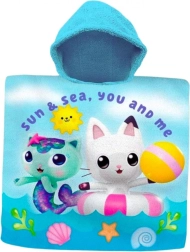Badeponcho mit Kapuze Gabby's Dollhouse 60 × 120 cm