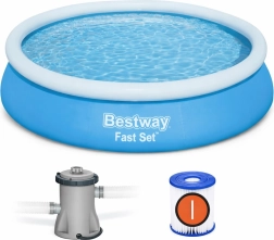 Selbstaufstellender Pool Bestway Fast Set 366 × 76 cm mit Filterpumpe