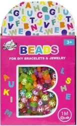 Perlenset – Neon-Buchstaben + 1 Meter Schnur