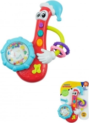 Baby-Rassel mit Melodie BABY MIX – Saxofon, rot