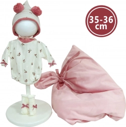 Kleidung für Babypuppe New Born 35–36 cm mit Decke und Zubehör
