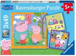 Puzzle Peppa Wutz 3x49 Teile