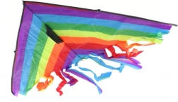 Bunter Nylon-Drachen 120 x 90 cm