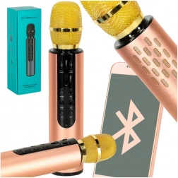 Kabelloses Karaoke-Mikrofon mit Bluetooth und Lautsprecher für Kinder – Gold
