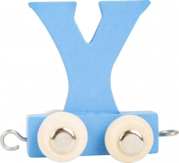 Holz-Eisenbahnwagen mit Buchstabe Y – bunter Waggon small foot