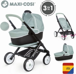 Kombikinderwagen für Puppen MAXI-COSI 3-in-1 türkis-grau