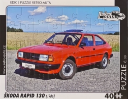 Retro-Auto-Puzzle Škoda Rapid 130 (1986) 40 Teile