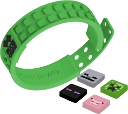Verstellbares grünes Armband Pixie Crew & Minecraft
