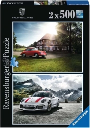 Puzzle RAVENSBURGER Porsche 356 und Porsche 911 2×500 Teile