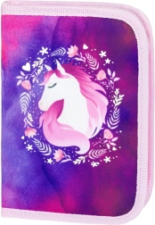 Einstöckiges Schulmäppchen mit Pferdemotiv