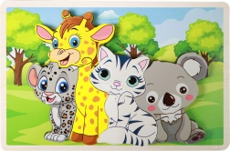 Holzpuzzle mit Tieren – 8 Teile