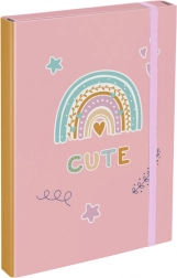 BAAGL Heftmappe für Schulhefte A4 Regenbogen rosa