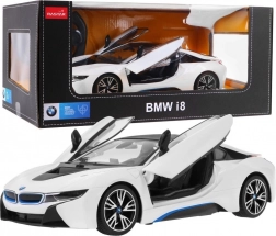 Ferngesteuertes Modell BMW i8 1:14, weiß, von RASTAR, 2,4 GHz