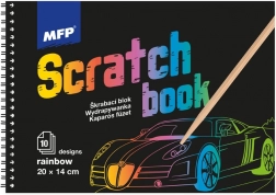 Kratzen Bilder Block mit Regenbogen 20x14 cm