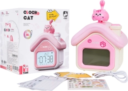 Kinderwecker Katzenhaus mit Nachtlicht und Display