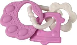 Beißring in Form einer rosa Bärentatze