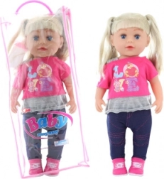 Blonde Puppe 45 cm mit Fläschchen