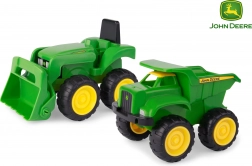 Kinderset Traktor JOHN DEERE mit Kippanhänger 16 cm
