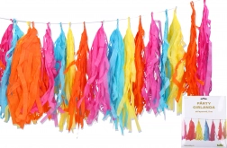 Mehrfarbige Quasten-Girlande