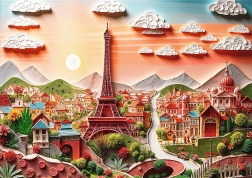 Puzzle Trefl Paper Art: Paris 1000 Teile