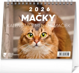 Tischkalender Katzen 2026 mit Katzennamen