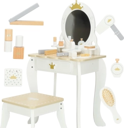 Kinder-Holzschminktisch LULILO Bella mit Spiegel, Hocker und Zubehör
