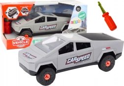 Montageauto für Kinder mit Schraubendreher – grau