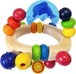 Holz-Rassel mit Delfin