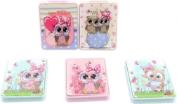 Taschenspiegel mit Eulenmotiven