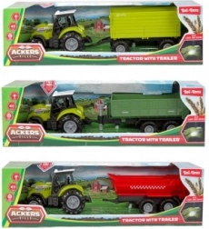 Plastiktraktor mit Anhänger im Freilauf mit Licht und Sound
