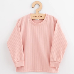 Kinder-Baumwollshirt mit langen Ärmeln NEW BABY KINDERGARTEN puderrosa