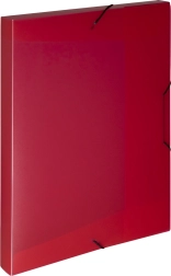 Plastikbox mit Gummiband A4, rot