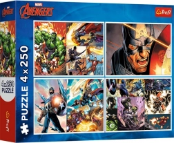 Puzzle 4×250 Teile MARVEL Avengers