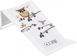 Stoff-Bade liege für die Babywanne Kluge Eule – weiß