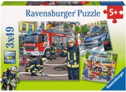 RAVENSBURGER Puzzle Rettungskräfte 3x49 Teile