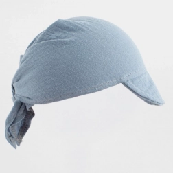 Sommerliche Musselin-Kindertuch mit Schirm New Baby blau