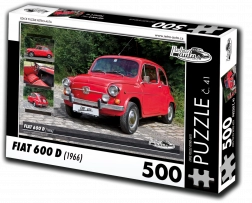 Puzzle Retro Autos Fiat 600 D (1966) 500 Teile