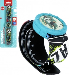 Blaues Silikon‑Lineal‑Armband für Kinder