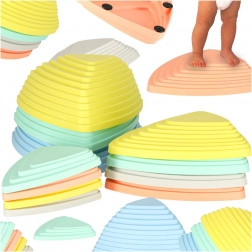 Pastellfarbene Steine für Balance- und sensorisches Training für Kinder