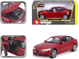 Bburago 1:24 Alfa Romeo Giulia (2016) Metallic Rot 18-21080