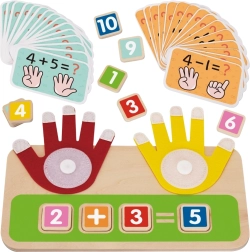Tooky Toy Holz Lernspielzeug zum Zählenlernen mit den Fingern
