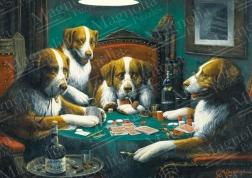 Puzzle Hunde beim Poker 1000 Teile