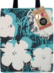 Canvas-Tasche mit Blumen Andy Warhol