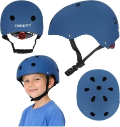 Kinder-Fahrradhelm Trike Fix mit LED-Licht M 55–58 cm – Dunkelblau