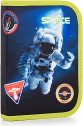 Einlagiges Federmäppchen mit 2 Klappen, leer, Motiv Weltraum